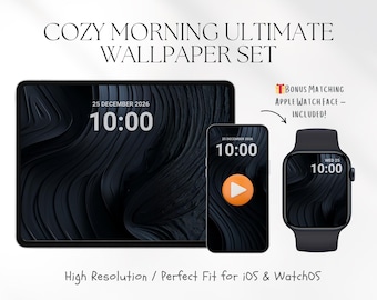 Fondo de pantalla acogedor y oscuro para iPhone, iPad y Apple Watch minimalistas (descarga digital)