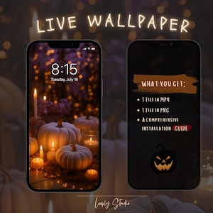 Live Wallpaper iPhone | Aesthetic Animated Phone Background | iOS Lockscreen Moving Wallpaper Digital Download