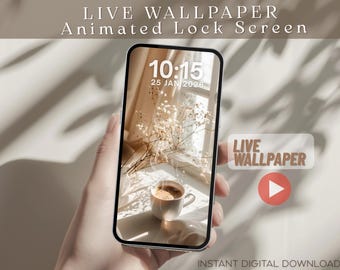 Fondo de pantalla animado para iPhone: Ventana nevada animada (descarga digital MP4 + PNG)