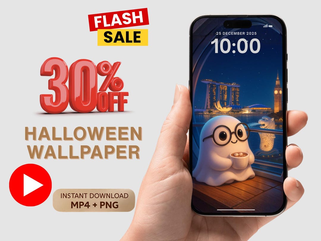 Halloween Ghost Live Wallpaper | Pumpkin Phone Background (MP4 & PNG