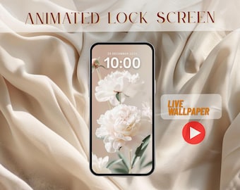 Fondo de pantalla animado floral acogedor para iPhone/Pantalla de bloqueo suave (MP4 + PNG)