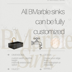 Long Calacatta Viola Marble Bathroom Sink: Italian Marble Countertop Wash Basin, Custom Size Marble Sink image 4