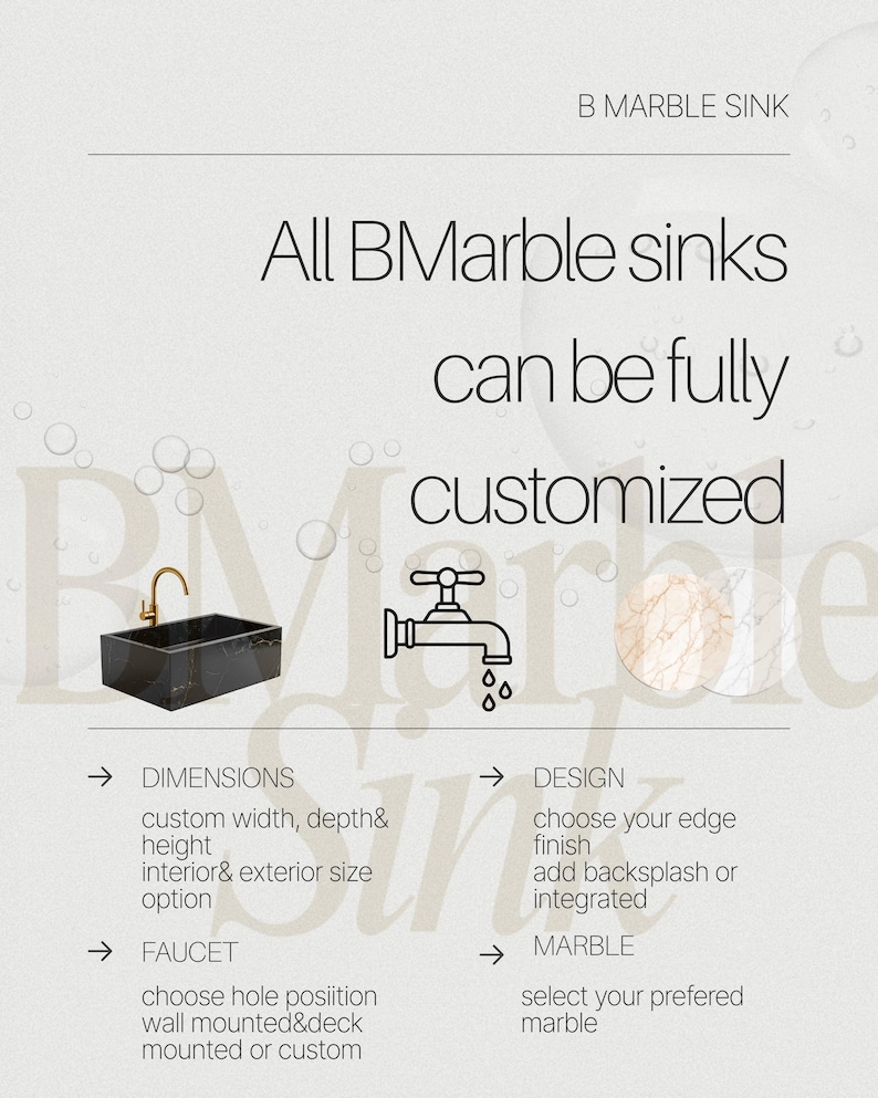 Long Calacatta Viola Marble Bathroom Sink: Italian Marble Countertop Wash Basin, Custom Size Marble Sink image 4
