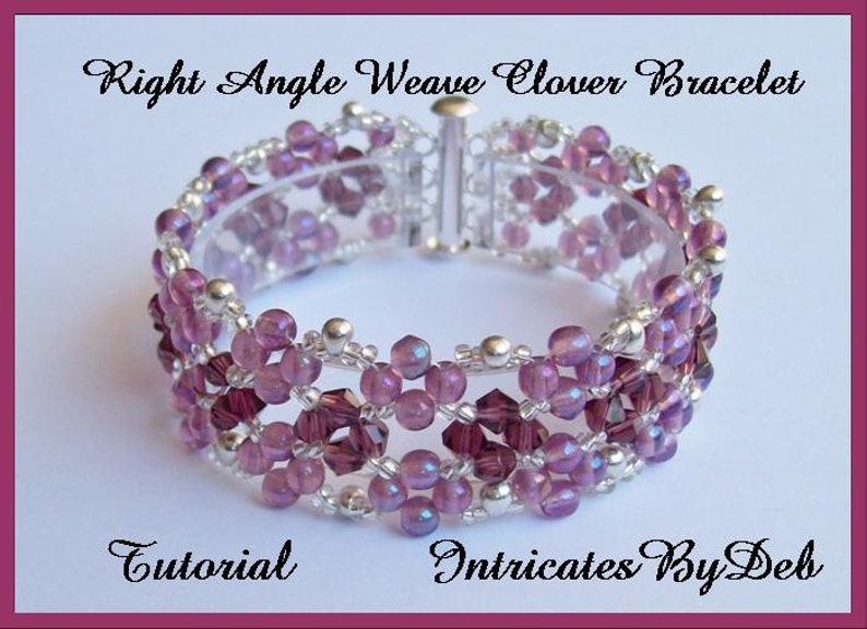 Tutorial Beaded Right Angle Weave Clover Bracelet Jewelry Beading ...