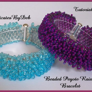 Tutorial Bead Peyote Raised Bracelet  - Jewelry Beading Pattern, Beadweaving Instructions, PDF, Do It Yourself, How To