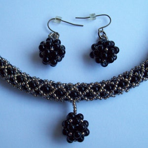 Tutorial Beaded Netted Rope Necklace & Earring Jewelry Set - Etsy