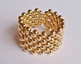 Beaded Bracelet Tutorial: Right Angle Weave with Magnetic Clasp Jewelry Pattern (PDF download)