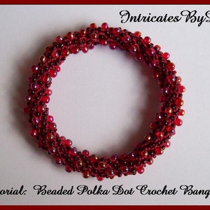 Beaded Crochet Bangle Tutorial: Polka Dot Pattern (PDF Download)