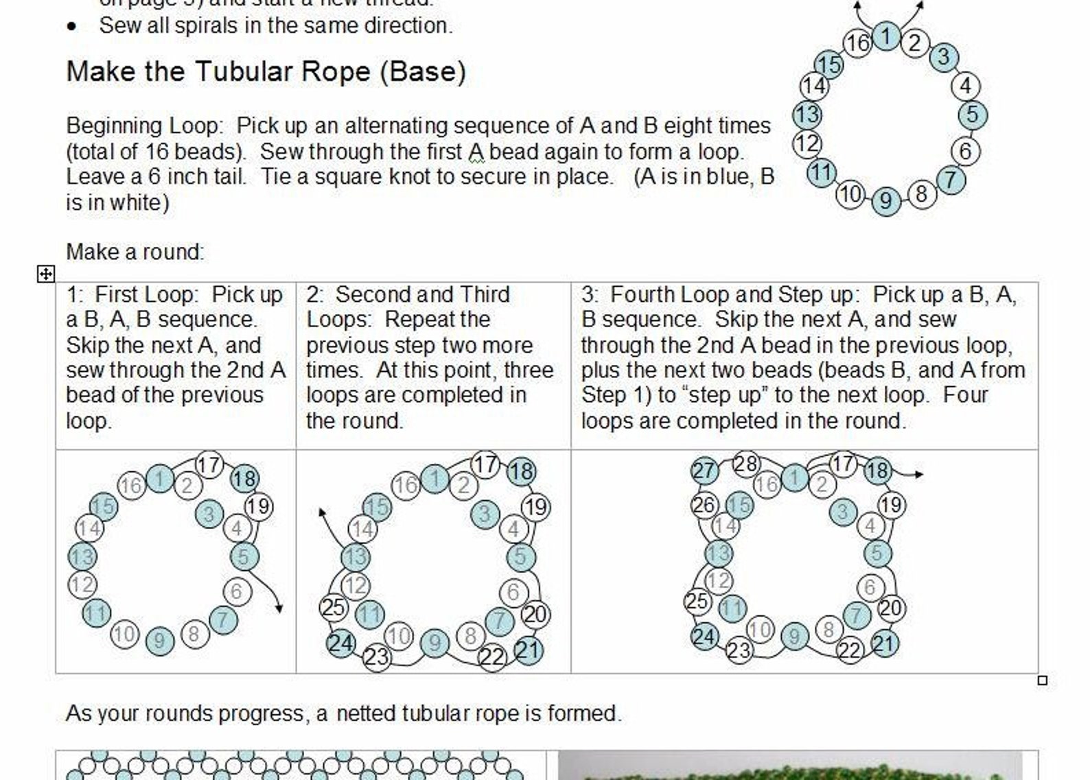 Tutorial Beaded Netted Rope Scrunchy Bangle Bracelet - Jewelry Beading ...