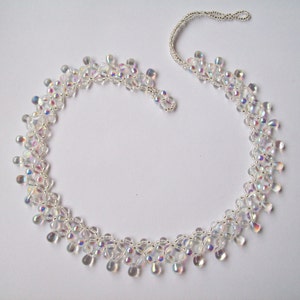 Beaded Teardrop Necklace Pattern:  Modified Right Angle Weave Jewelry Tutorial (PDF download)