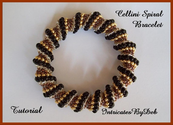 Tutorial Beaded Cellini Spiral Seed Bead Bracelet Jewelry ...