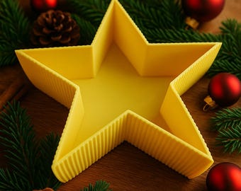 Star bowl 3D-printed from PLA | Christmas decoration | Modern decorative bowl | Christmas gift idea | Handmade