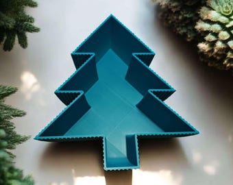 Christmas tree bowl, 3D printed from PLA – modern Christmas decoration, gift idea, Christmas table decoration