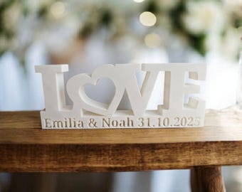 LOVE 3D Printed Display Stand | Modern Home Decor & Gift Idea | PLA Lettering Decoration | Valentine's Day • Wedding • Anniversary • Handmade