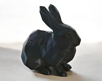 Low Poly Rabbit – Minimalist PLA Sculpture | 3D Printed Decoration