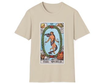 The World Tarot Card T-Shirt | Tarot Major Arcana Illustration