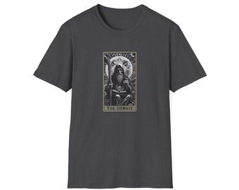 Mystical Hermit T-Shirt, Unisex Tee for Tarot Lovers, Spiritual Gift, Astrology Apparel, Unique Graphic Shirt, Everyday Casual Wear