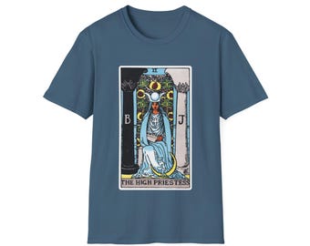 -shirt Le tarot de la Grande Prêtresse de Zazzle.be Liste d'envies Vous avez des idées ? Conception occulte Tarot Rider Waite