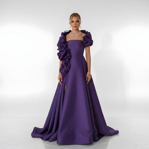 sachin and babi light blue dress One Shoulder Formal Dress Sequin Evening Gowns for Women Purple Wedding  Guest Dresses Semi-Formal Long Dress,S : Clothing, Shoes & Jewelry main image 0