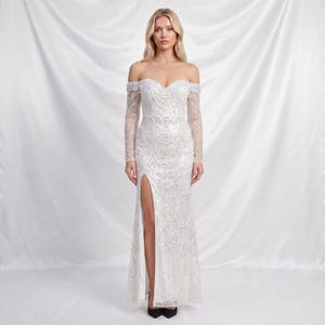 saudi formal dress Luxury Red Saudi Arabic Crystal Beaded One Shoulder Evening Dress LA73135 Red / 14