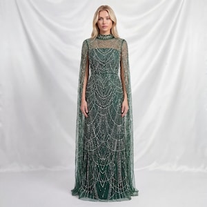 Emerald Green Evening Dress