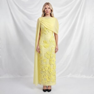 green emerald velvet dress Bella Maxi Dress, in Pale Yellow Luxe Satin | Show Me Your Mumu