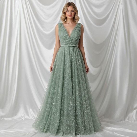 sachin and babi light blue dress Hey Kyla Sequin evening dress in blue gray