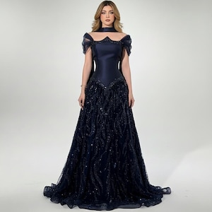 Navy Evening Dress Size 18 - Etsy