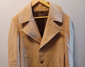 Vintage Pendleton Wool Camel Hair Pea Coat