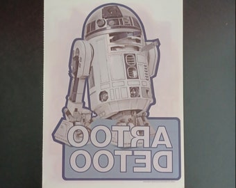 Vintage 1977 Star Wars Iron-On R2D2 T-Shirt Transfer