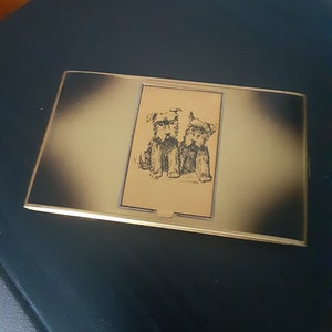 Scottie Dog Compact and Cigarette Case, Card Holder
