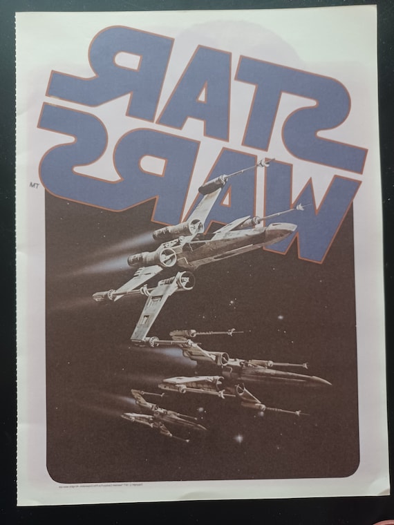 Vintage Star Wars Iron-on With X Wing - Etsy