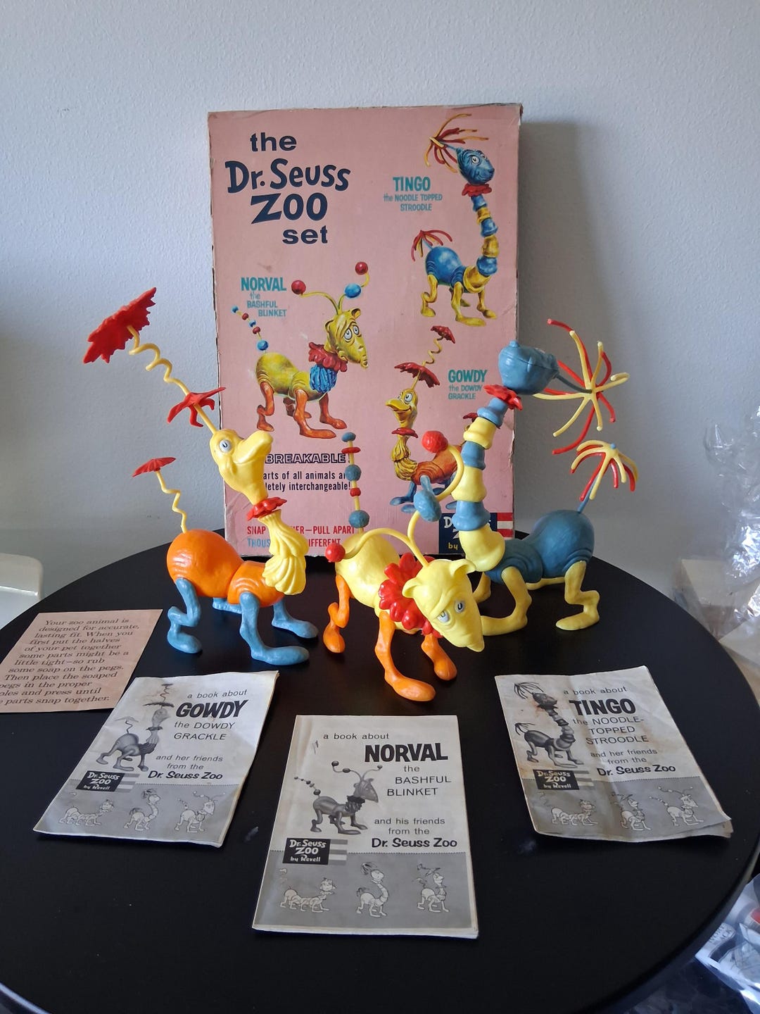 Vintage Dr Seuss Revell Complete Norval, Gowdy and Tingo Zoo Toy