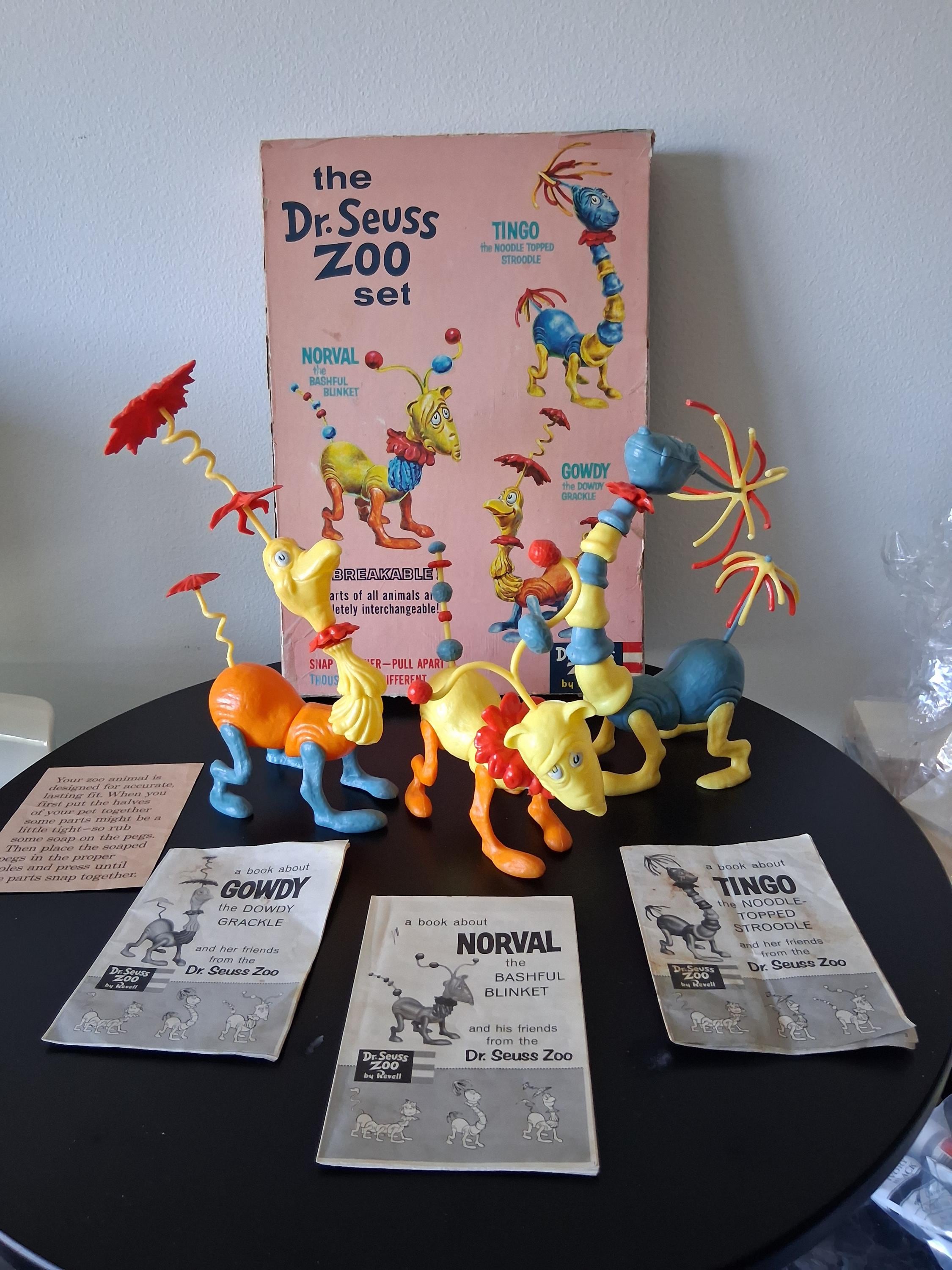 Vintage Dr Seuss Revell Complete Norval, Gowdy and Tingo Zoo Toy