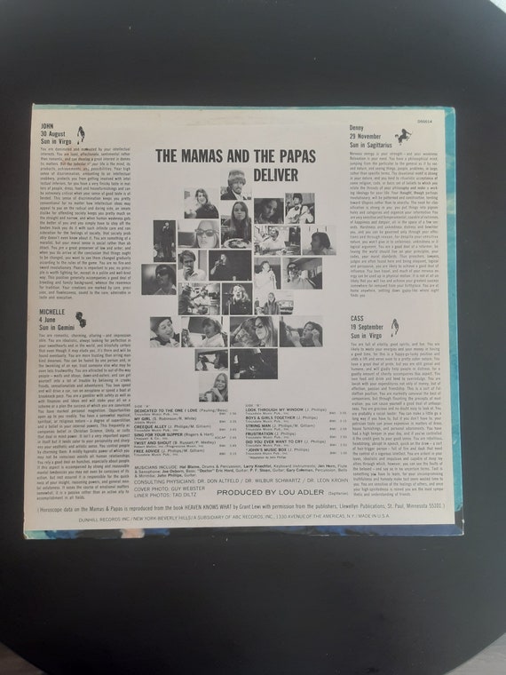 The Mamas and the Papas Deliver Vinyl Lp - Etsy