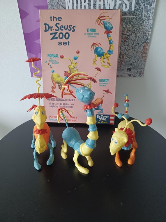 Vintage Dr Seuss Revell Complete Norval, Gowdy and Tingo Zoo Toy
