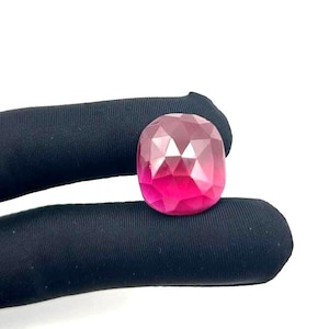 Oval  Lab Created Ruby Gemstone, Faceted Deep Red, July Birthstone (21x23x5mm)