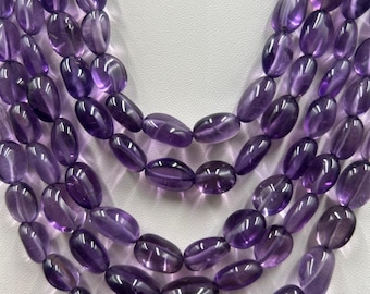 Meerstrengige amethist edelsteenketting van AAA+-kwaliteit, gelaagde statementsieraden met paarse amethist.