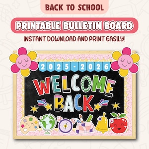 Welcome Back To School Bulletin Board Kit, Rainbow Classroom Decor, Back to School Bulletin Board, Bulletin Board Ideas