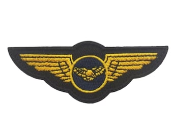 Geborduurde opstrijkpatch pilootvleugels – embleem luchtvaartbadge