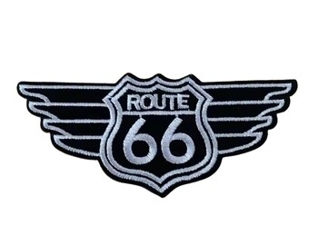 Missouri Route 66 Embroidered Iron-On Patch - Highway Sign - Biker Gift