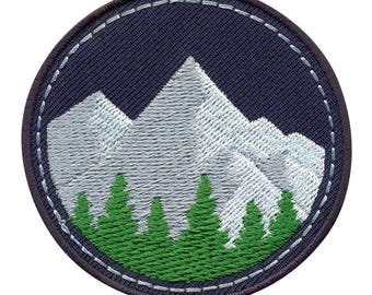 Way out on a mountain Embroidered patches
