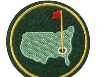 Patch termocolante bordado para jaqueta blazer de golfe verde