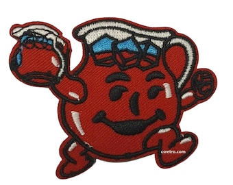 Kool Aid Man Pitcher Vintage Retro 90s Style Iron on Patch Fashion 80s Applique