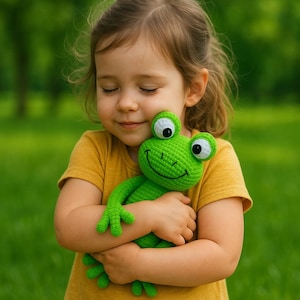 Amigurumi Frog Crochet Pattern, DIY Stuffed Animal Toy PDF Pattern, Frog Plushie Pattern, Easy Pattern pdf