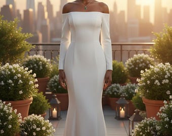 Wedding Dress Sewing Pattern | Elegant Silk Crepe Gown PDF | Wedding or Evening Dress Pattern | Princess Seam Formal Dress Sewing Tutorial