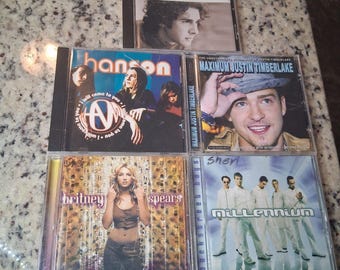 Lote de 5 CD Pop Britney Spears Backstreet Boys Hanson Josh Groban Justin...