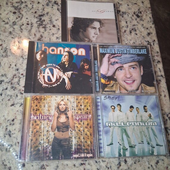 Lot of 5 Pop CDs Britney Spears Backstreet Boys Hanson Josh Groban Justin...