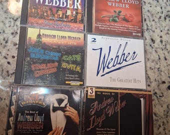 Andrew Lloyd Webber CD Lot 8 Disc Bundle Phantom Cats Evita Jesus Christ...