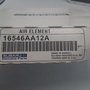 Filtro de aire original Subaru OEM 16546AA12A, elemento de filtro de aire del motor, nuevo, caja abierta. imagen 2